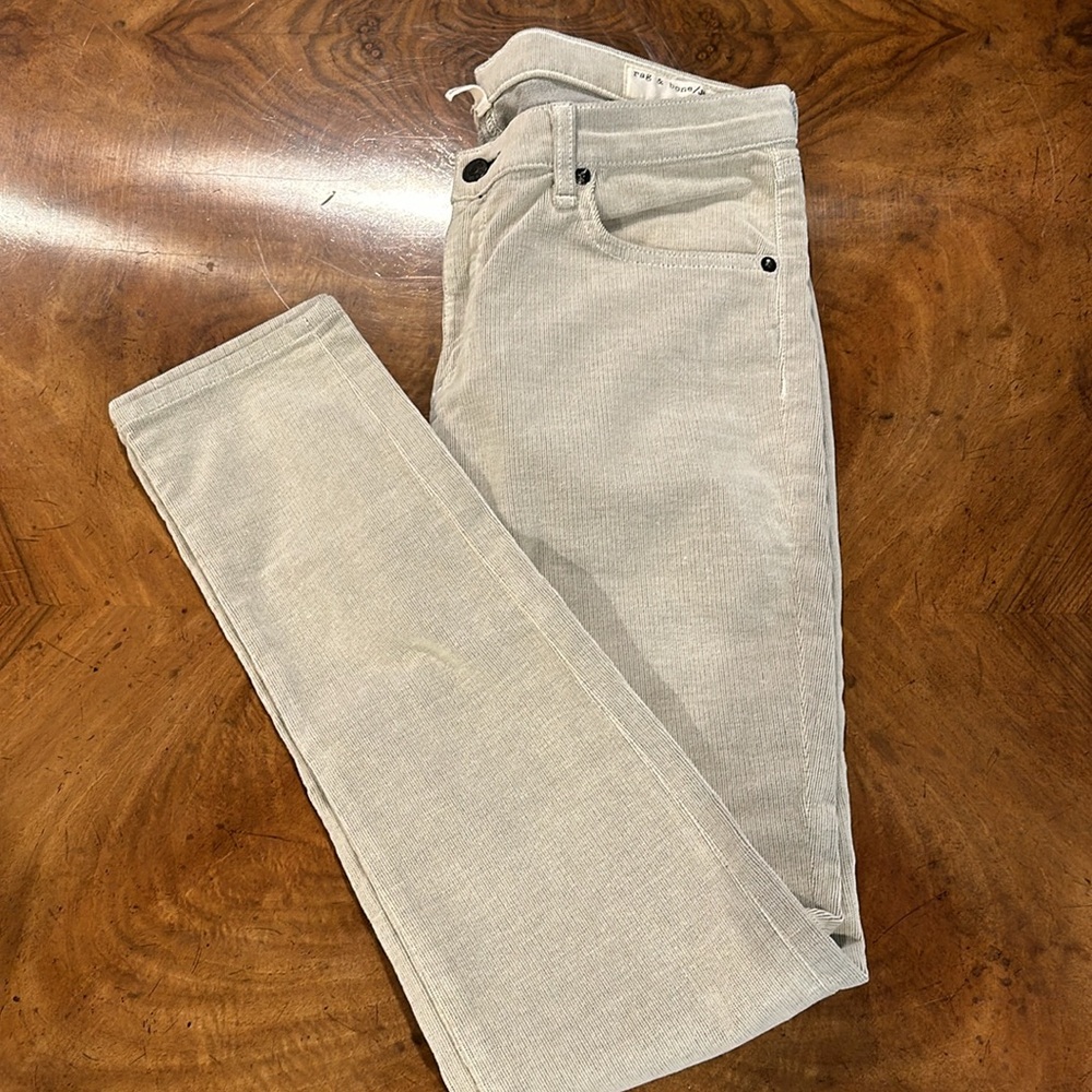 rag & bone Women's Skinny Jeans in Light Gray